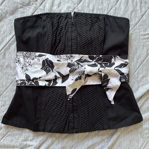 White House Black Market Black Corset Top 2/4 2010 style